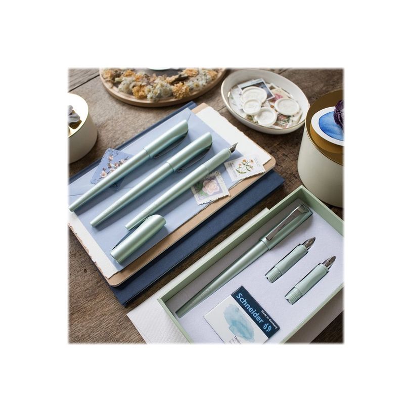 4004675148131-Schneider Callissima - Coffret cadeau avec stylo et différentes plumes - menthe-P_405113456_3-2