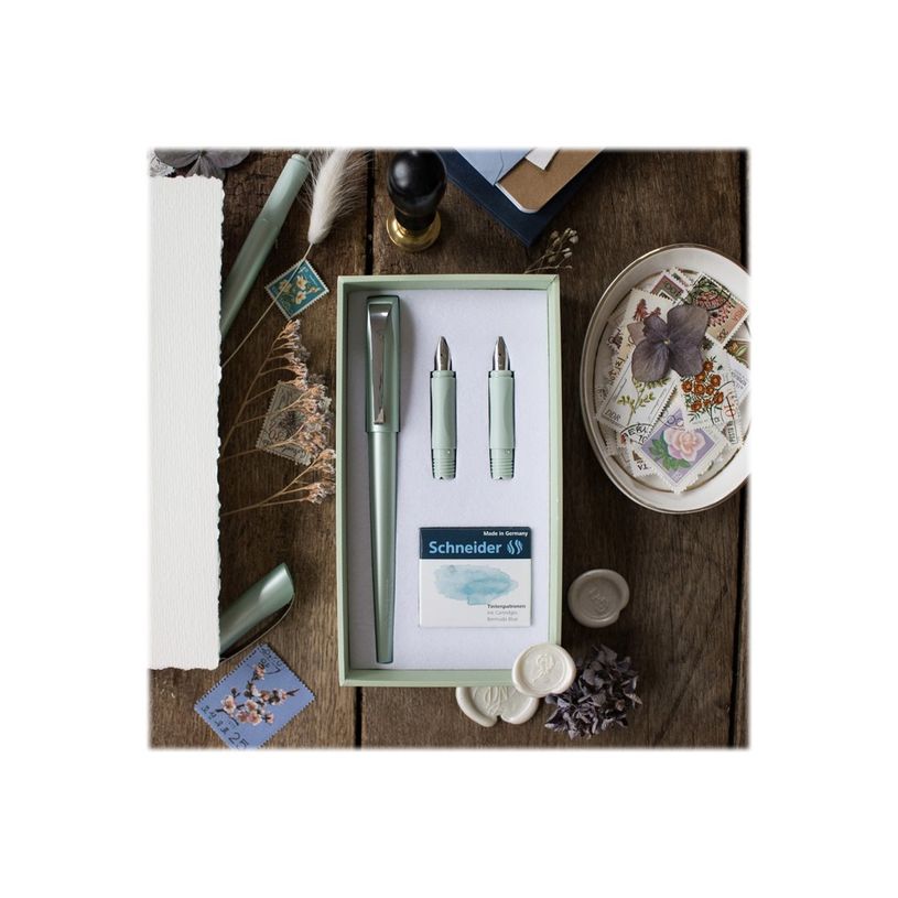 4004675148131-Schneider Callissima - Coffret cadeau avec stylo et différentes plumes - menthe-P_405113456_4-3