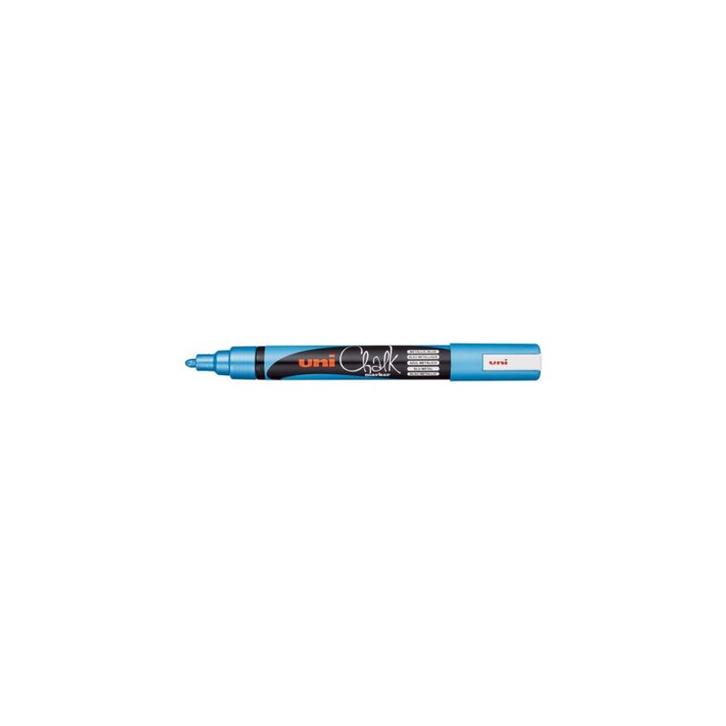 4902778256404-UNI CHALK - Marqueur craie - pointe moyenne conique - bleu métallique-P_405113514_1-0