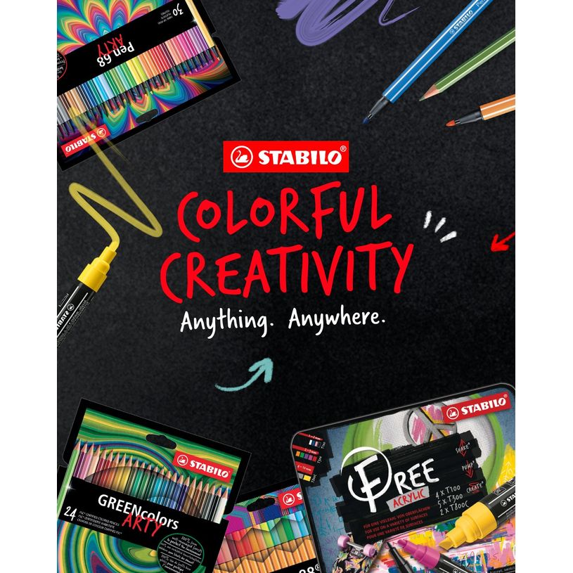 4006381547123-STABILO woody 3 in 1 ARTY - 6 Crayons de couleur - noir, jaune, turquoise, bleu d'outremer-P_405113589_5-4