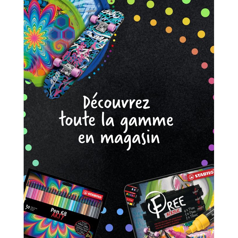 4006381547123-STABILO woody 3 in 1 ARTY - 6 Crayons de couleur - noir, jaune, turquoise, bleu d'outremer-P_405113589_7-6