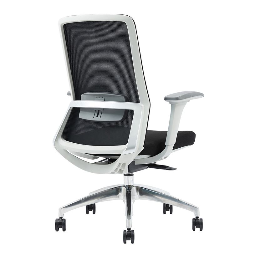 3701338802430-Fauteuil de bureau POLAR - accoudoirs réglables - appuie-tête en option - noir-P_405113807_3-2