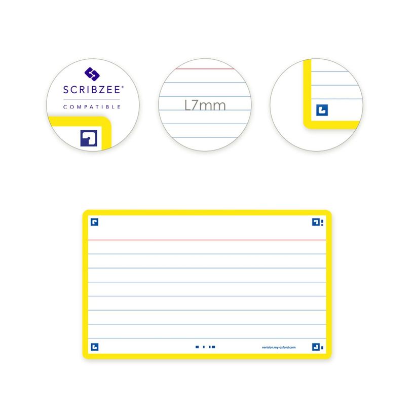 3020120170282-Oxford FLASH 2.0 - Pack de 32 cartes - A7 - ligné - jaune-P_405113941_4-2