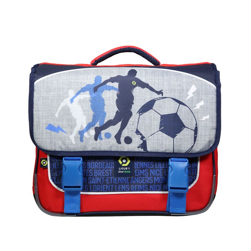 3666311006680-Cartable Ligue 1 38 cm - 2 compartiments - gris - Bagtrotter-P_405114086_1-0