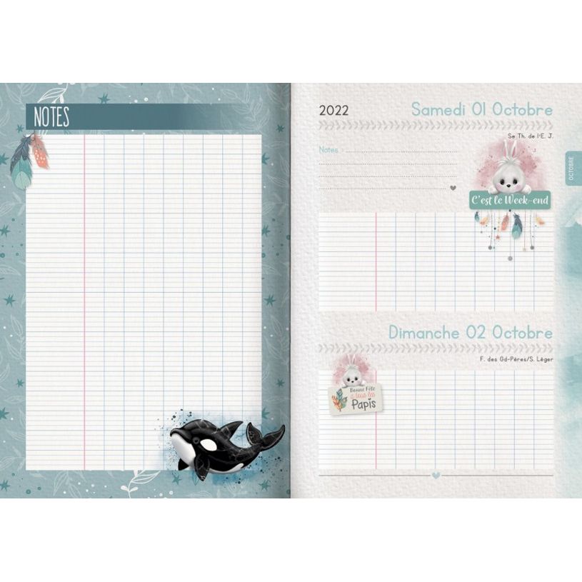 3592930019568-Agenda Snow friends Ours - 1 jour par page - 12,5 x 17,5 cm - Bouchut-P_405114213_11-10