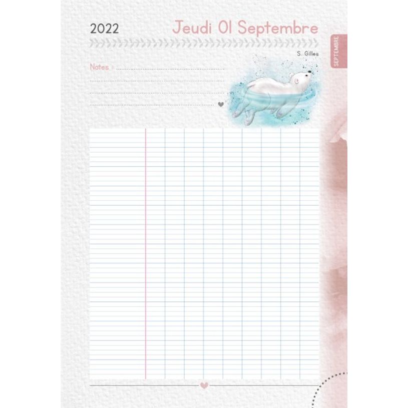 3592930019568-Agenda Snow friends Ours - 1 jour par page - 12,5 x 17,5 cm - Bouchut-P_405114213_15-14