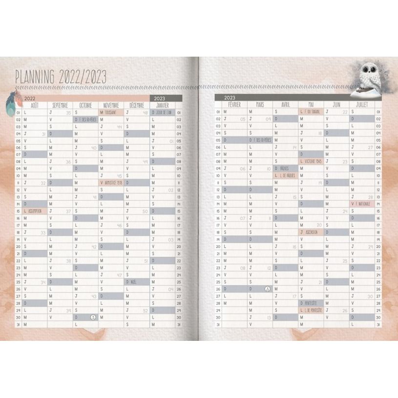 3592930019568-Agenda Snow friends Ours - 1 jour par page - 12,5 x 17,5 cm - Bouchut-P_405114213_6-5