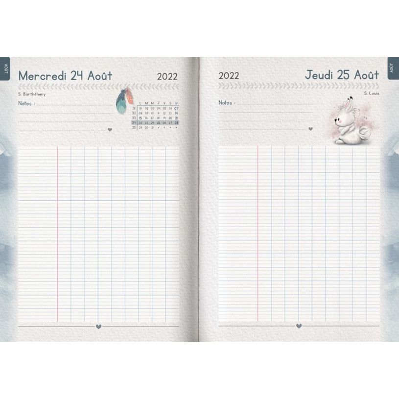 3592930019568-Agenda Snow friends Ours - 1 jour par page - 12,5 x 17,5 cm - Bouchut-P_405114213_9-8