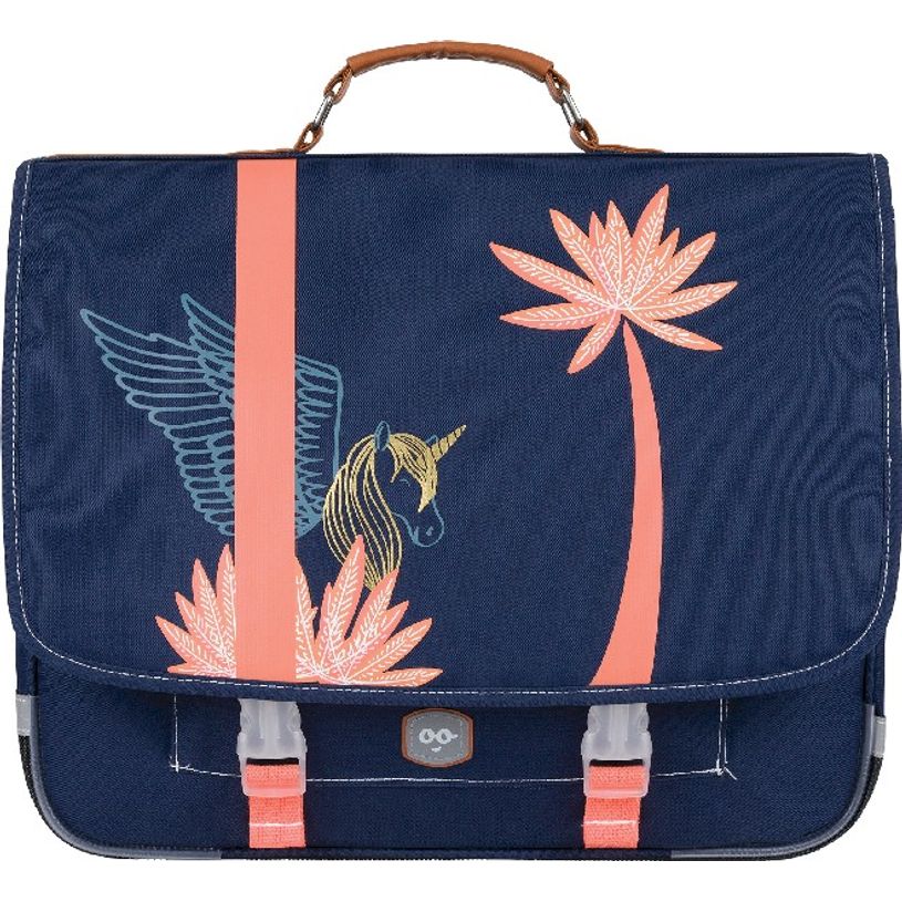 3662498003481-Cartable Ooban's Unicorn - 41 cm - 2 compartiments - bleu marine - Oberthur-P_405114294_2-1