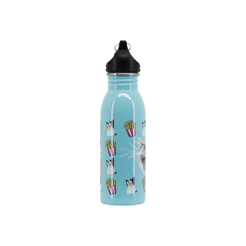 8445118025101-Oh My Pop! ANGRY CAT - Gourde bouteille d'eau - turquoise - 500 ml-P_405114374_1-0