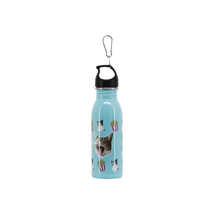 8445118025101-Oh My Pop! ANGRY CAT - Gourde bouteille d'eau - turquoise - 500 ml-P_405114374_2-1