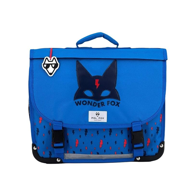 3663842007322-Cartable Wonder Fox Blue 35 cm - 1 compartiment - rabat réversible - Pol Fox-P_405114634_1-0