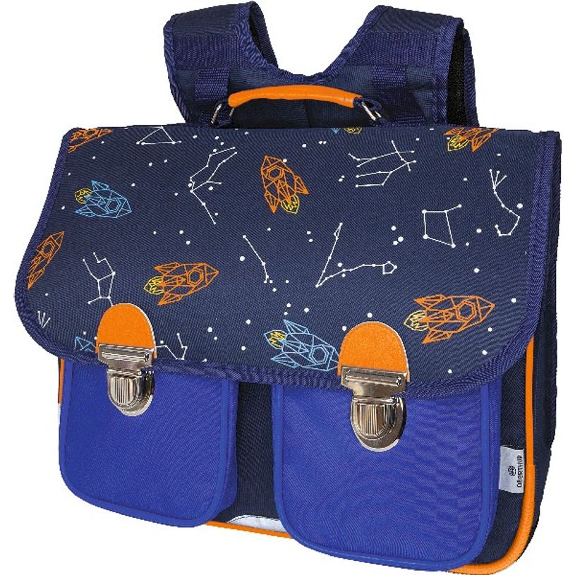 0404051148436-Cartable By Oberthur Boy 38 cm - 2 compartiments - marine et bleu chiné - Exclusivité Bu-P_405114843_1-0