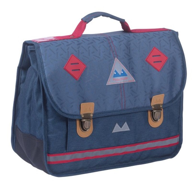3661507113562-Cartable marternelle Poids Plume Confettis - 35 cm - 2 compartiments - bleu marine - Kid'A-P_405115214_1-0