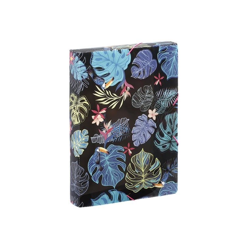 3135252218716-Viquel Tropical - Boîte de classement plastique - dos 45 mm - bleu ou noir-P_405115593_1-0