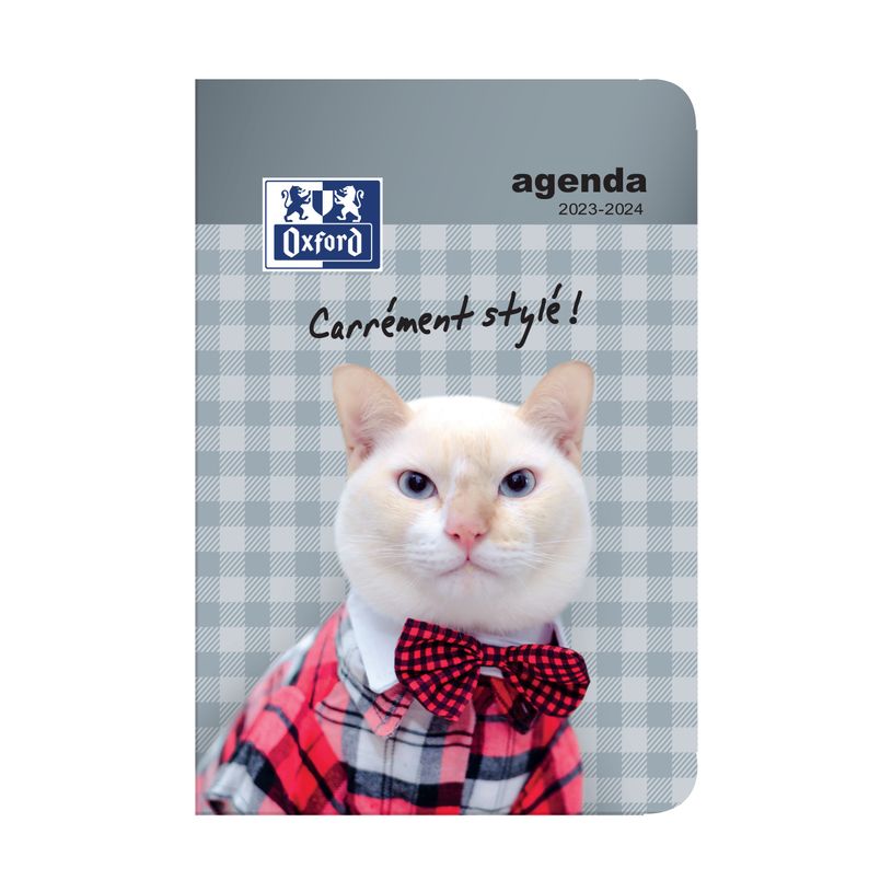 3147280094651-Agenda Funny Pets - 1 jour par page - 12 x 18 cm - chat stylé - Hamelin-P_405115679_1-0