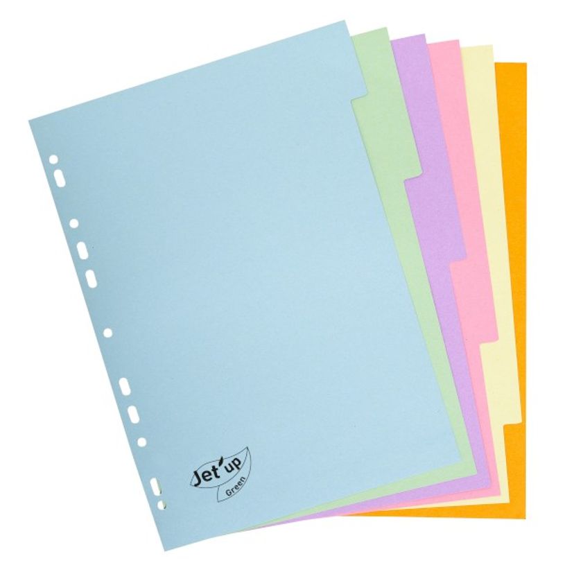3130634016065-Bureau Vallée Recyclé - Intercalaire 6 positions - A4 - carte recyclée couleurs pastel-P_405116937_1-0