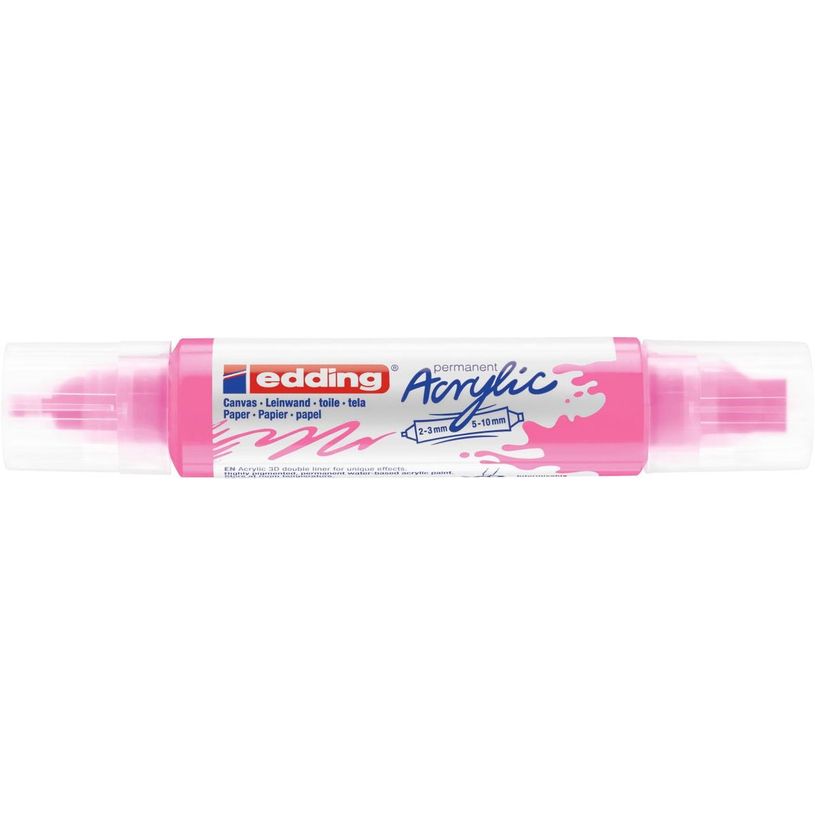 4057305028846-Edding 5400 3D liner - Marqueur acrylique à deux pointes - rose fluo-P_405117145_3-1
