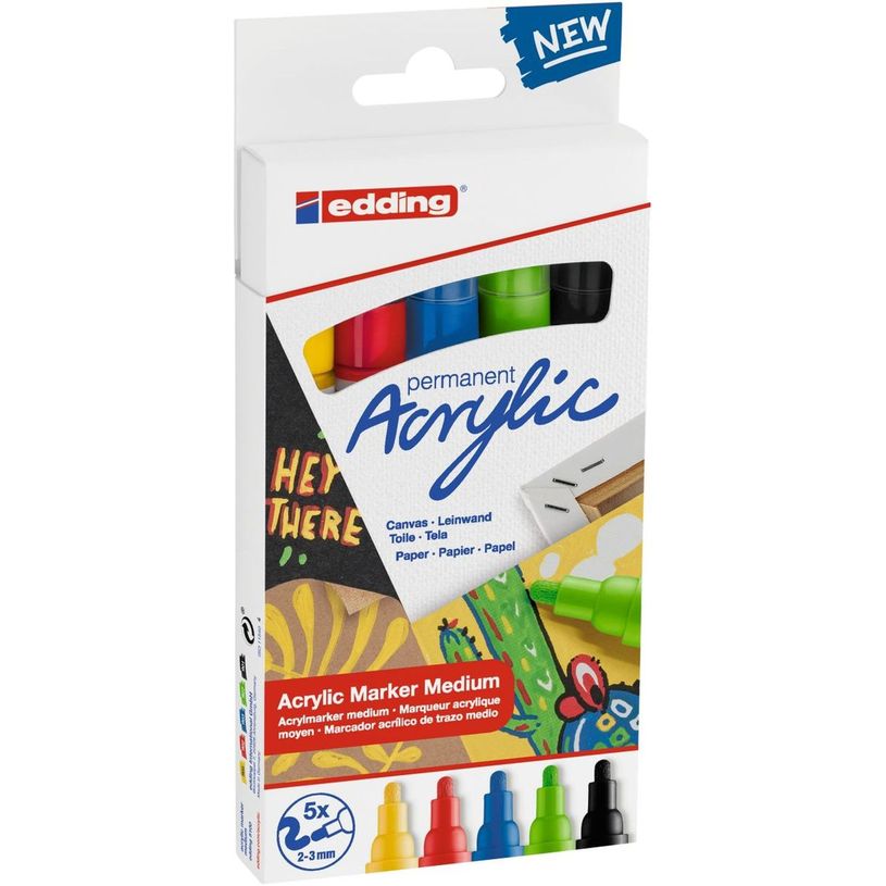 4057305030931-Edding 5100 - Pack de 5 marqueurs acryliques - jaune pastel, vert pastel, bleu pastel, ant-P_405117151_2-1