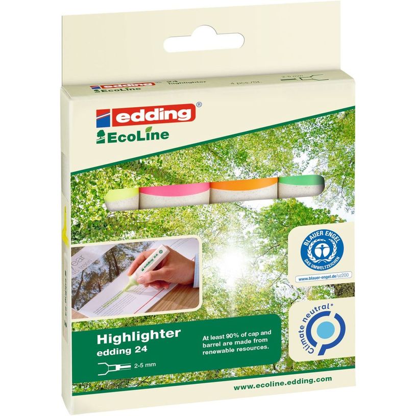 4004764917723-Edding EcoLine 24 - 4 Surligneurs - couleurs assorties-P_405117158_1-0