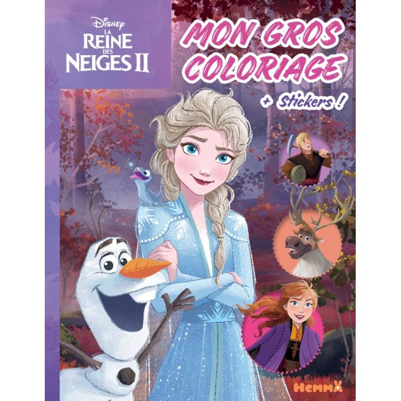 9782508052286-Disney La Reine des Neiges 2 - Mon gros coloriage+ stickers ! - Olaf et Elsa-P_405117250_1-0
