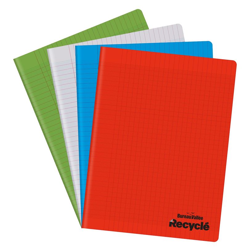 3663619096924-Bureau Vallée Recyclé - Cahier polypro 24 x 32 cm - 96 pages - grands carreaux (Seyes) - disponi-P_405118201_1-0