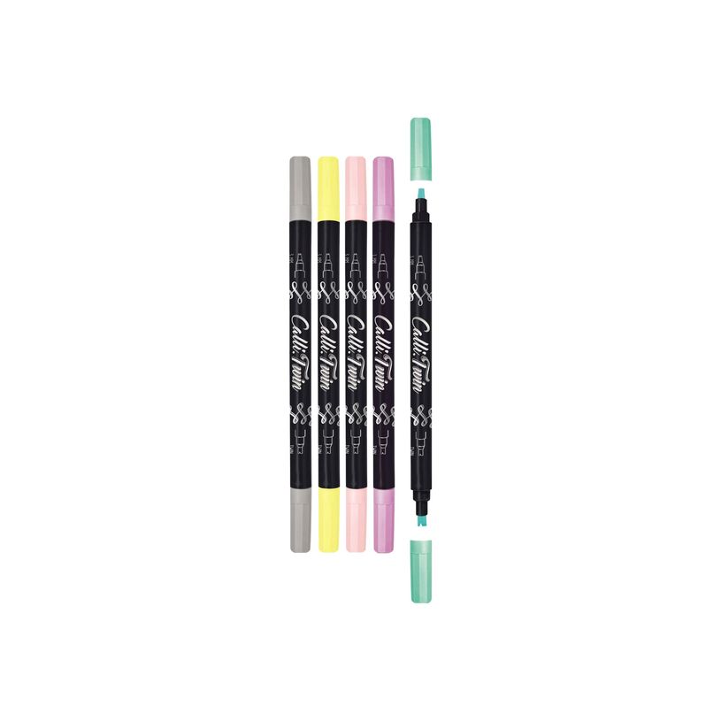 4014421186089-Online Calli Twin - Stylo pinceau à double embout - feutre de calligraphie - pastel-P_405118738_1-0