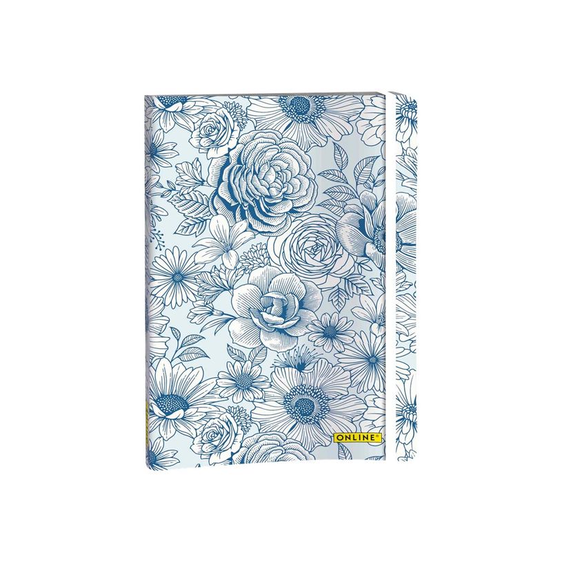 4014421180223-Online - Bullet journal A5 - 72 pages - blue flowers-P_405118795_1-0