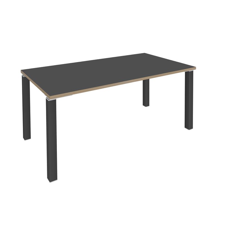 3253310177260-Bureau droit EXPRIM - L140 cm - Plateau imitation carbone - Pieds carbone-P_405118828_1-0