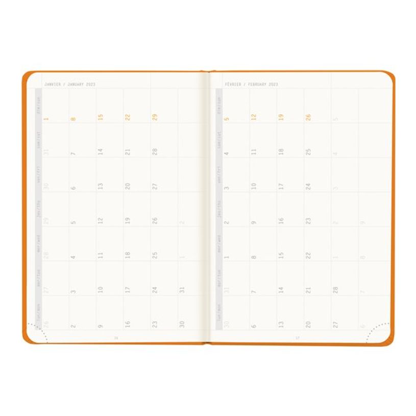 3037921941010-Agenda Rhodiatime - 1 semaine sur 2 pages à l'horizontale - 10 x 15 cm - orange - Rhodia-P_405118871_1-1