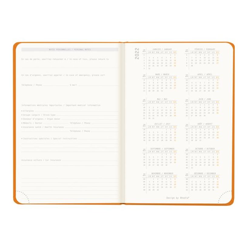 3037921941010-Agenda Rhodiatime - 1 semaine sur 2 pages à l'horizontale - 10 x 15 cm - orange - Rhodia-P_405118871_4-4