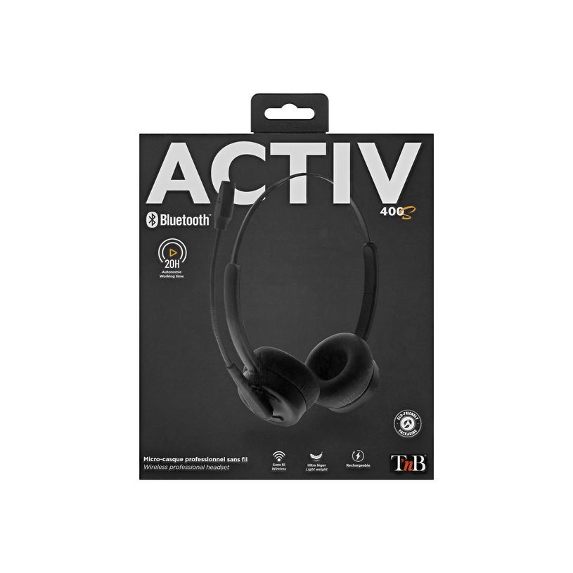 3303170104965-T'nB ACTIV 400S - micro-casque sans fil -  rechargeable USB Type-C-P_405119514_2-1