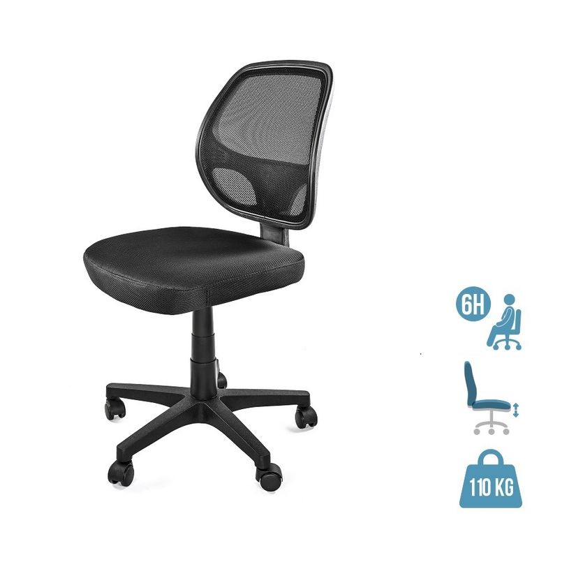 0404051195287-Fauteuil de bureau OLIVIA - sans accoudoirs - noir-P_405119528_1-0