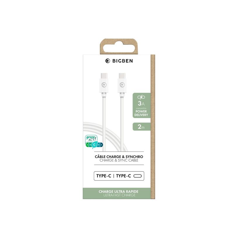 3571211435471-Bigben - Câble de charge et de synchronisation USB-C - 2 m - blanc-P_405119556_1-2