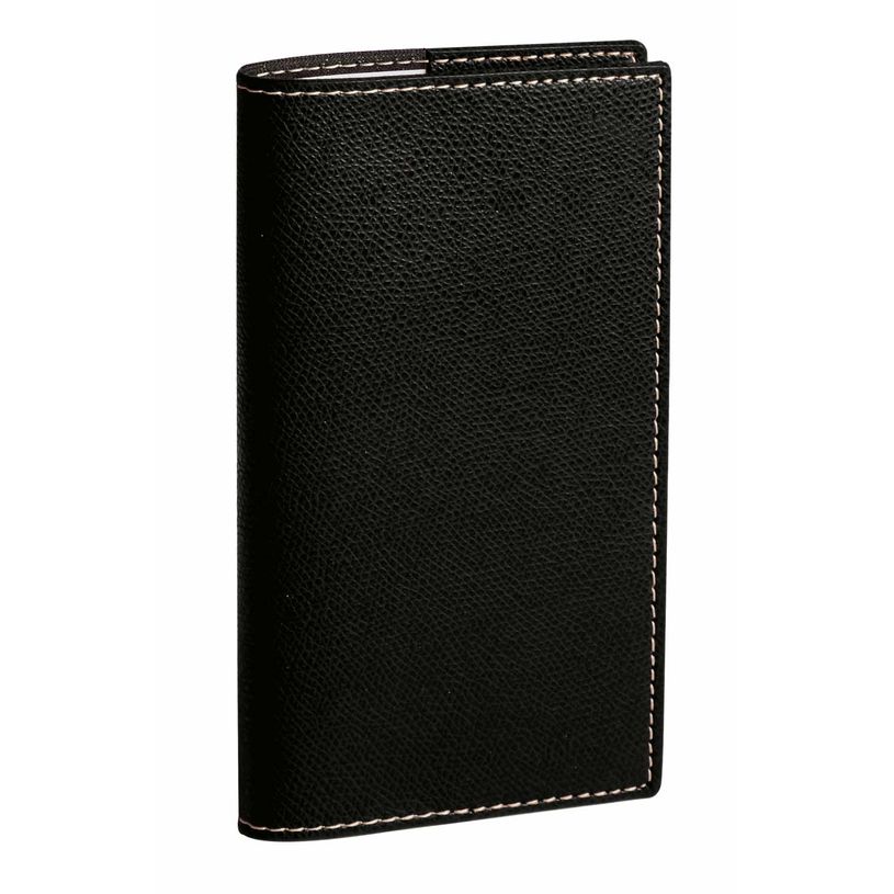 3371010173549-Agenda de poche Club Italnote B avec répertoire - 1 semaine sur 2 pages - 8,8 x 17 cm - noir - Quo Vad--0