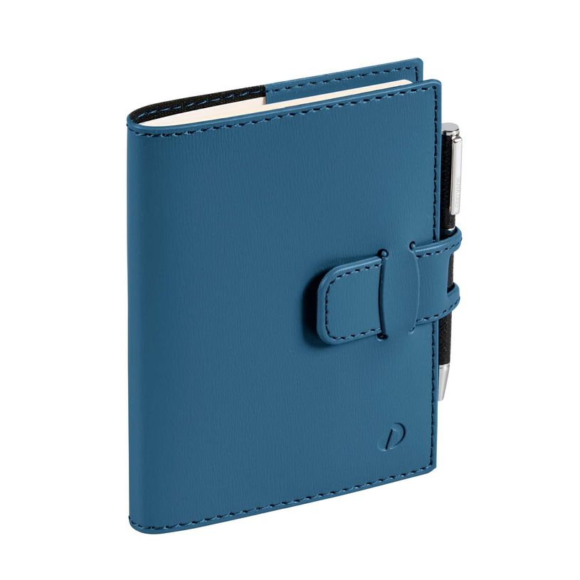 3371010488865-Agenda de poche Soho Randonnée Prestige avec porte mine - 1 semaine sur 2 pages - 9 x 12,5 cm - bleu a--1