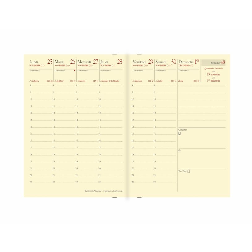 3371010488865-Agenda de poche Soho Randonnée Prestige avec porte mine - 1 semaine sur 2 pages - 9 x 12,5 cm - bleu a--2
