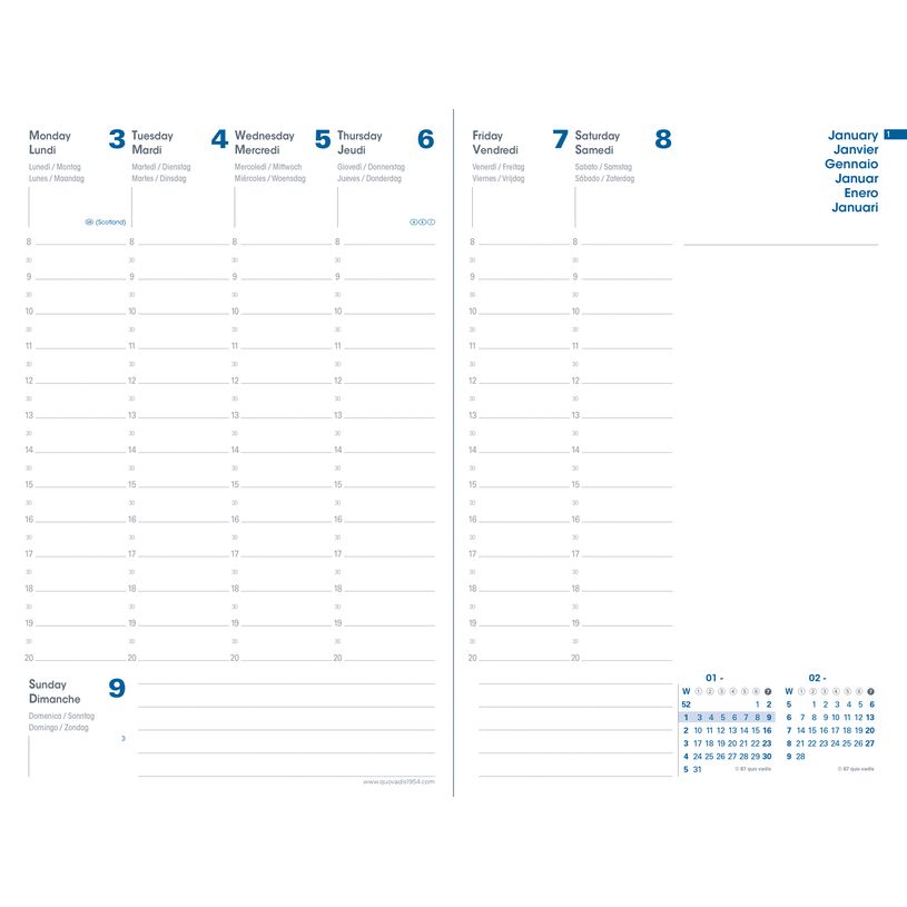 3371010474844-Agenda Equology - 1 semaine sur 2 pages - 16 x 24 cm - bleu - Quo Vadis-P_405120788_2-1