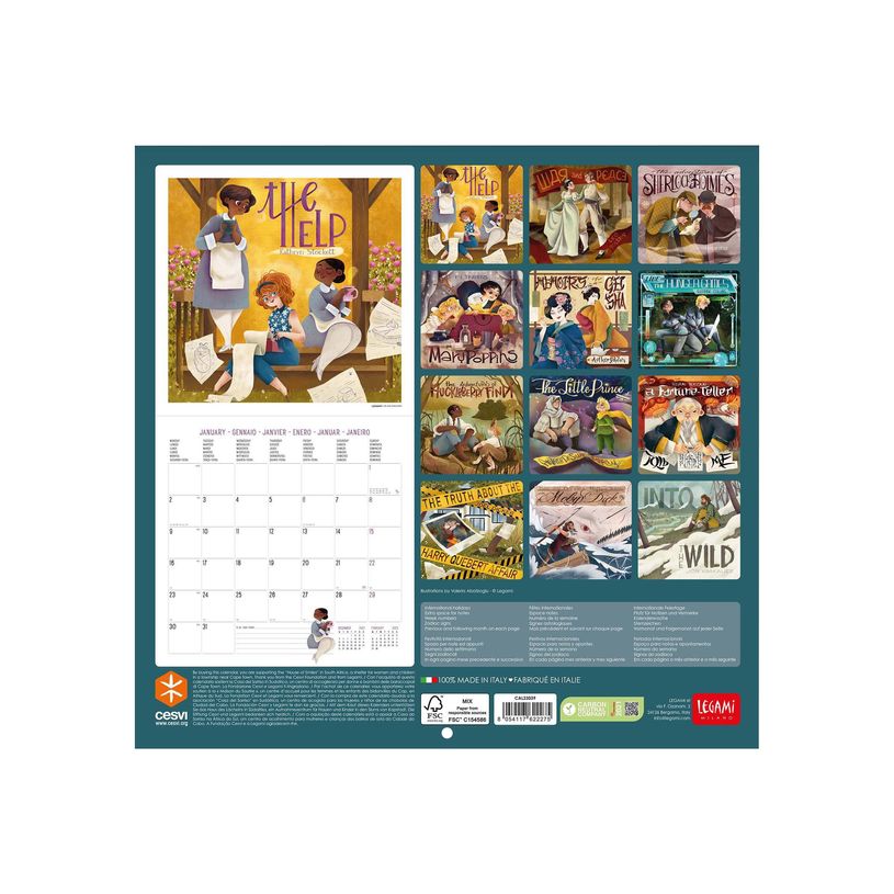 8054117622275-Calendrier mensuel L'amoureux du livre - 30 x 29 cm - Legami-P_405121129_4-2