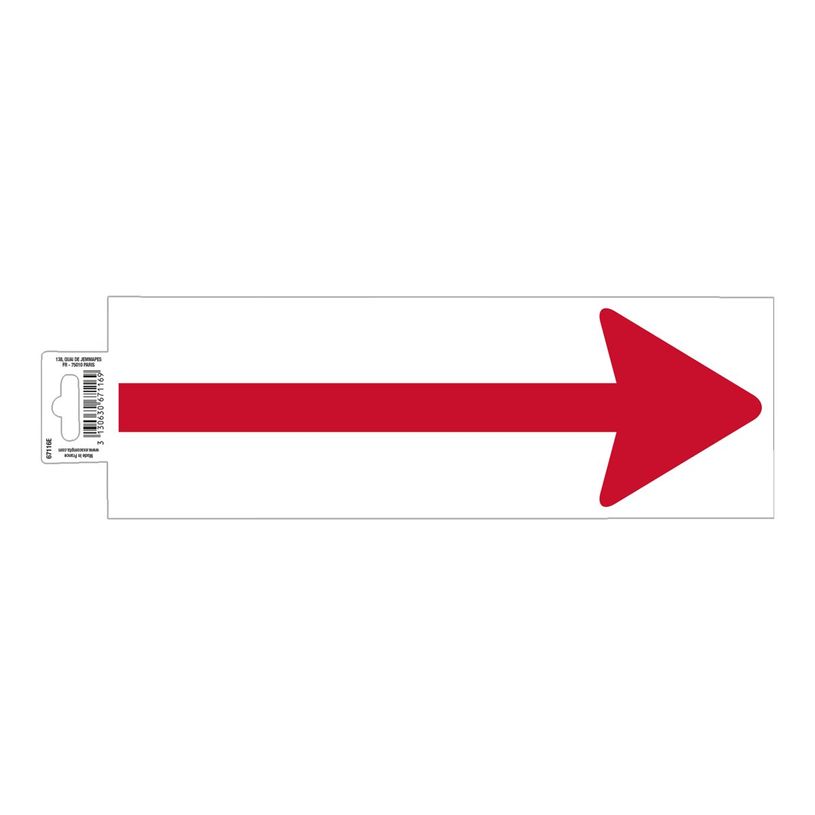 3130630671169-Exacompta - Panneau de signalisation adhésif au sol - Flèche rouge - 300 x 100 mm-P_405121351_3-0