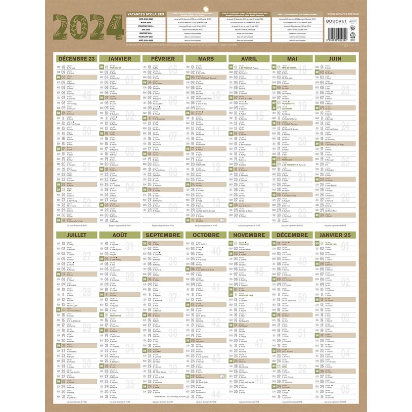 3592930020885-Calendrier bancaire Natura - 43 x 55 cm - Bouchut-P_405121455_1-0