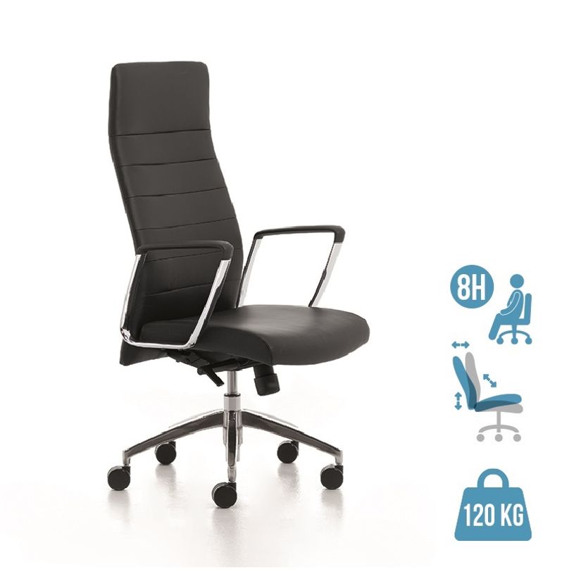8033540636721-Fauteuil de bureau ZAIRA - accoudoirs fixes - noir-P_405121655_1-0