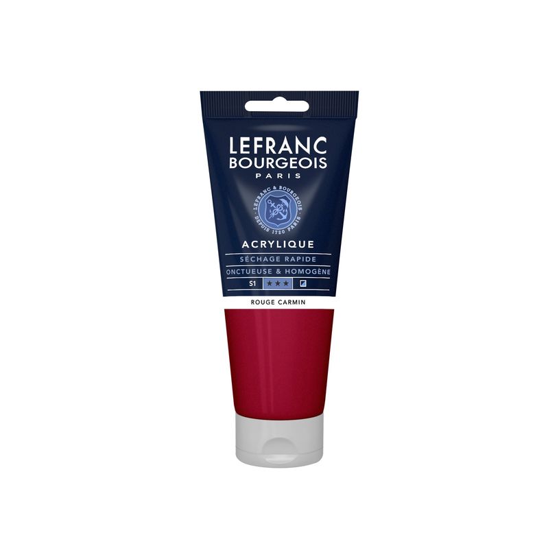 3013643003571-Lefranc Bourgeois - Peinture acrylique - rouge carmin - 200 ml-P_405121717_1-0