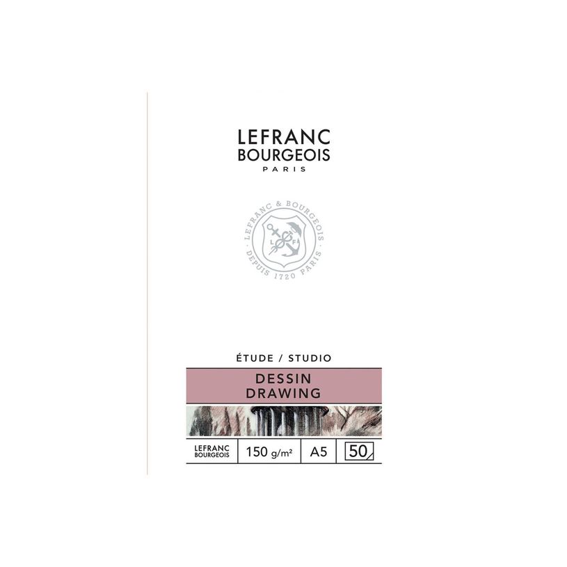 3013643013334-Lefranc Bourgeois Studio - Bloc de papier à dessin - A5 - 50 feuilles-P_405121756_1-0