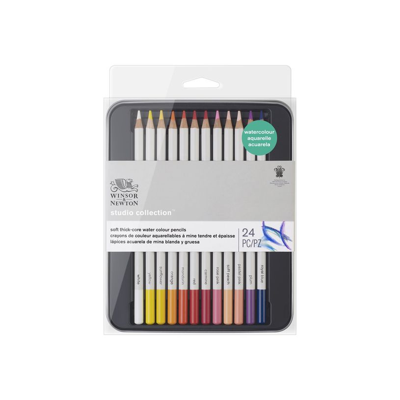 884955064924-Winsor & Newton Studio Collection - 24 Crayons de couleur - boîte en métal - couleurs ass-P_405121775_4-0