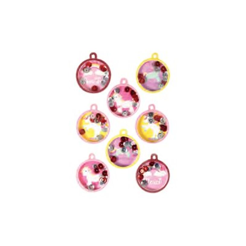 3532435179541-Graine Creative - 8 adhésifs décoratifs - boule licorne effet 3D - 4,5 cm de diamètre-P_405121929_1-0