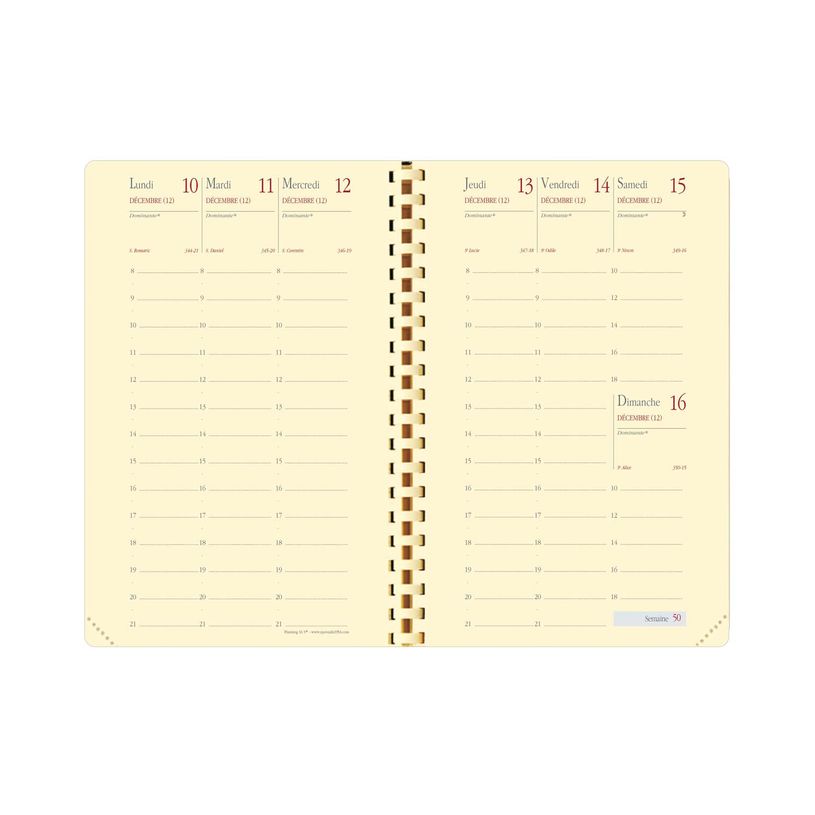 3371010480777-Agenda de poche spiralé Impala Planning 16S - 1 semaine sur 2 pages - 9 x 16 cm - bleu prusse - Quo Va--1