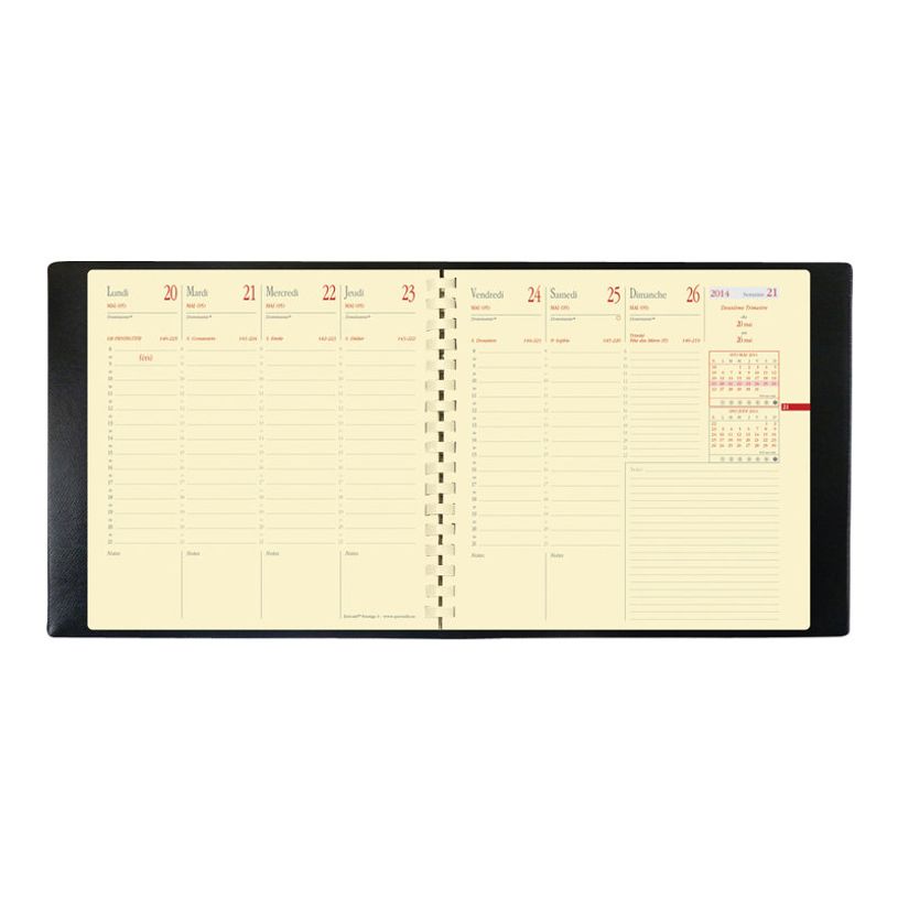 3371010199563-Agenda à spirale Impala Executif Prestige - 1 semaine sur 2 pages - 16 x 16 cm - noir - Q-P_405122079_4-3