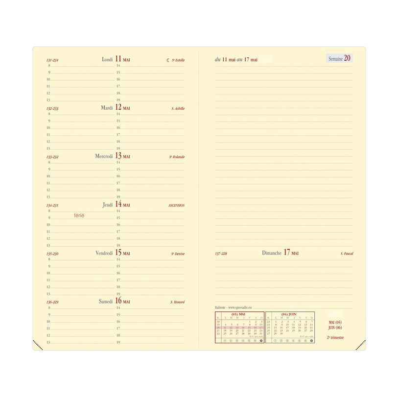 3371010136322-Agenda de poche Impala Italnote avec répertoire - 1 semaine sur 2 pages - 8,8 x 17 cm - n-P_405122082_2-1