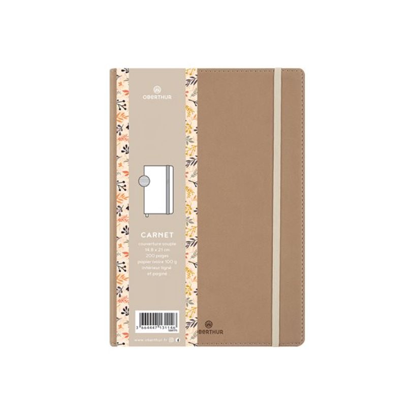 3664447131115-Oberthur Carmen - Carnet de notes souple - A5 - ligné - 200 pages - sable-P_405122468_5-0